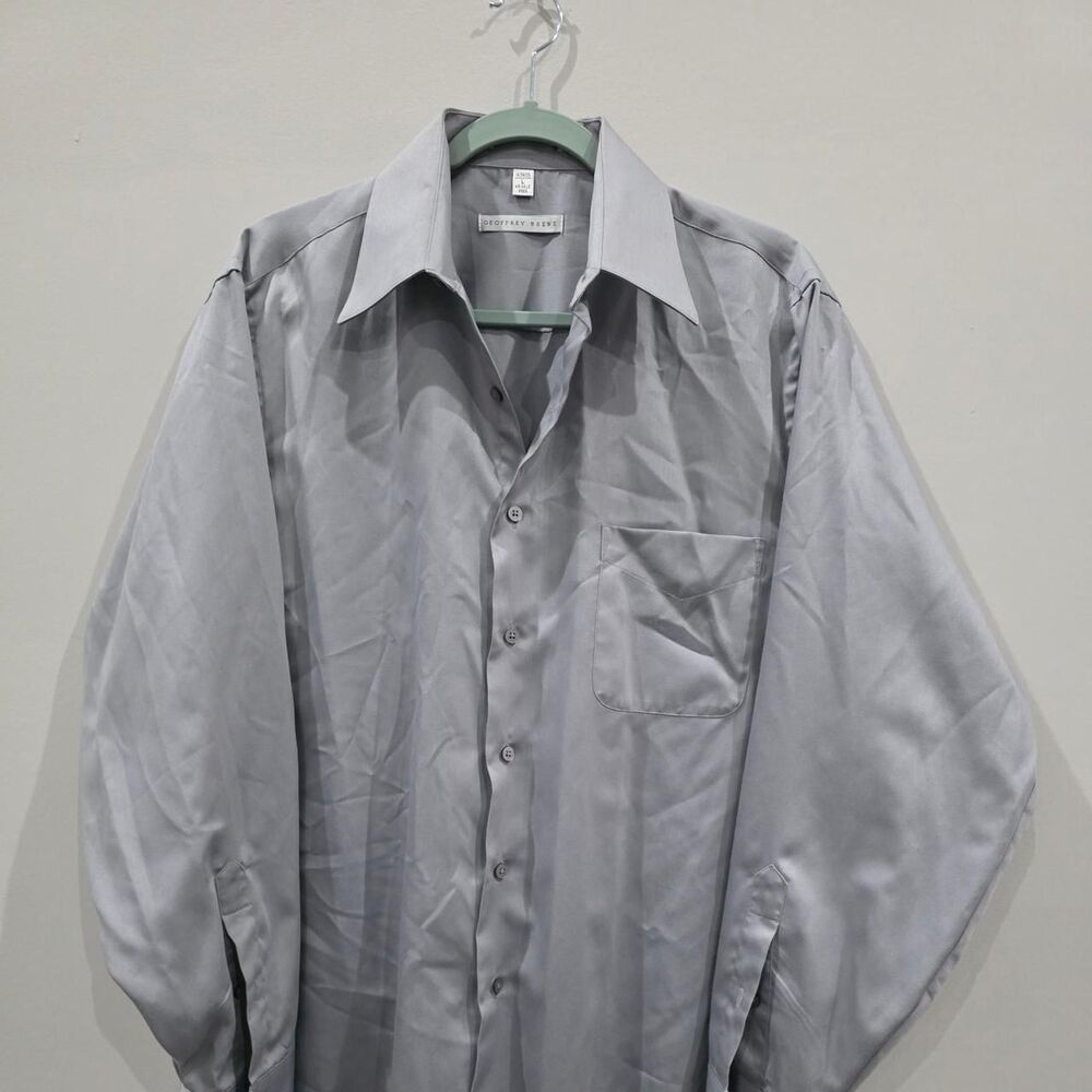 Geoffrey-beene Men's Grey and Silver Shirt